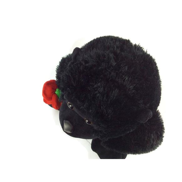 Black Gorilla Medium Red Lucky Shorts and Holding a Rose 14 Inches - Picture 5 of 8